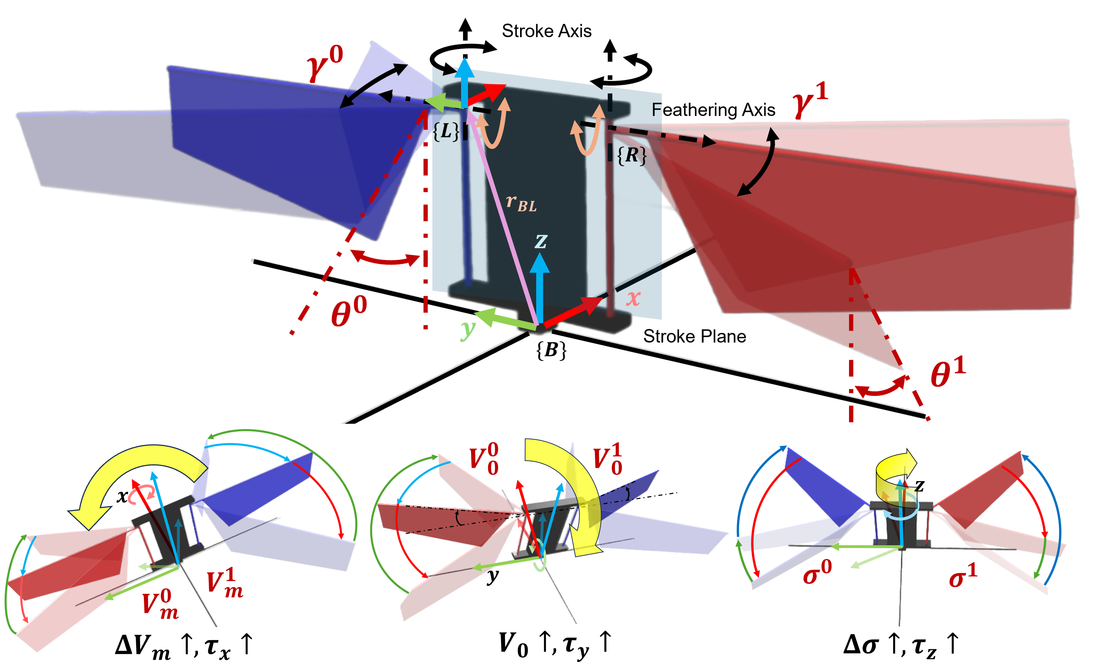 Flapping robot prototype
