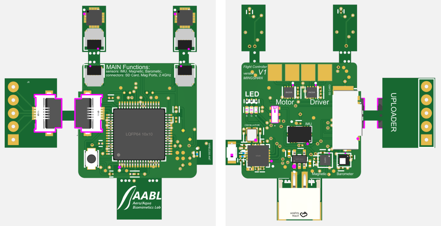 Flapping robot design details